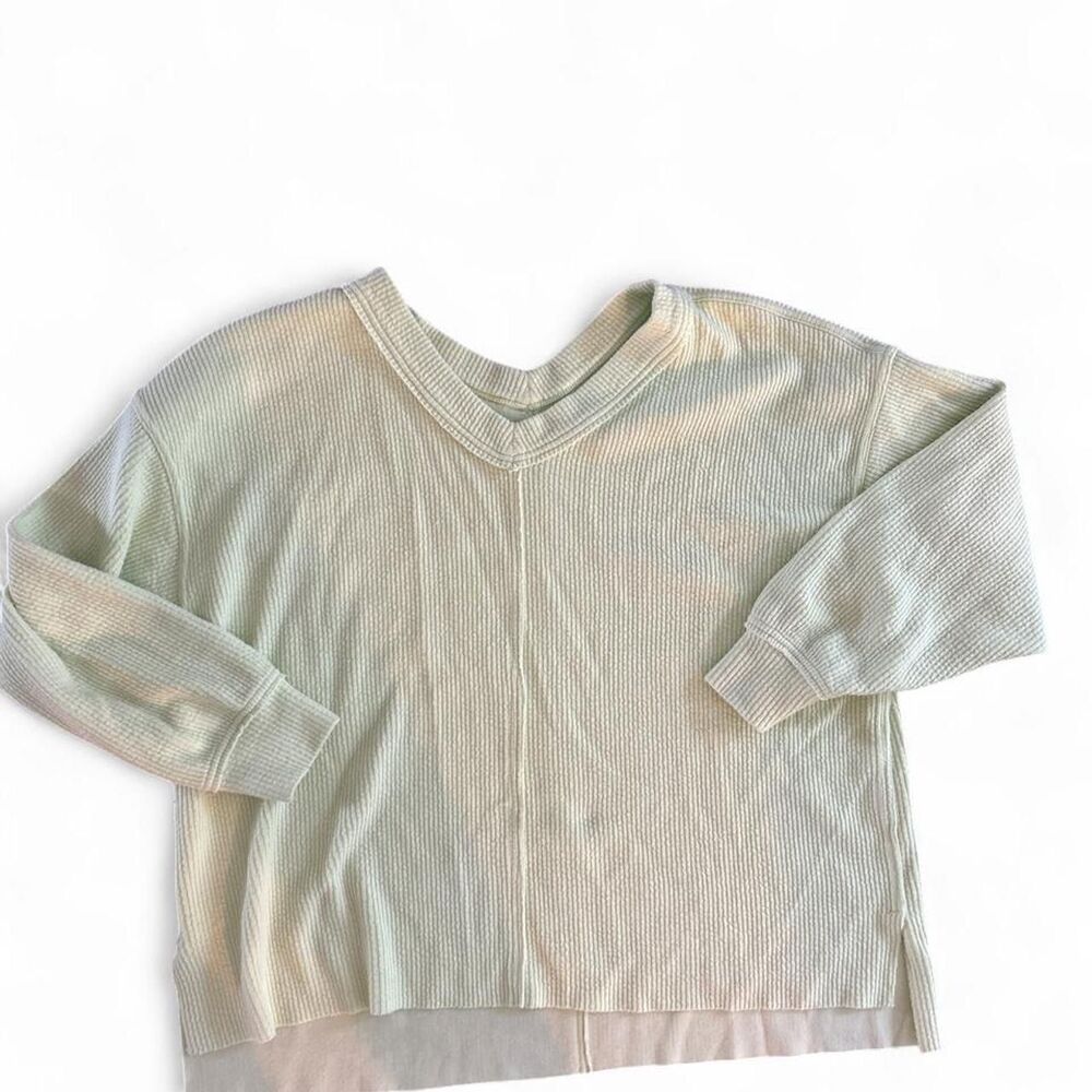Aerie Green Ribbed Sweater - L